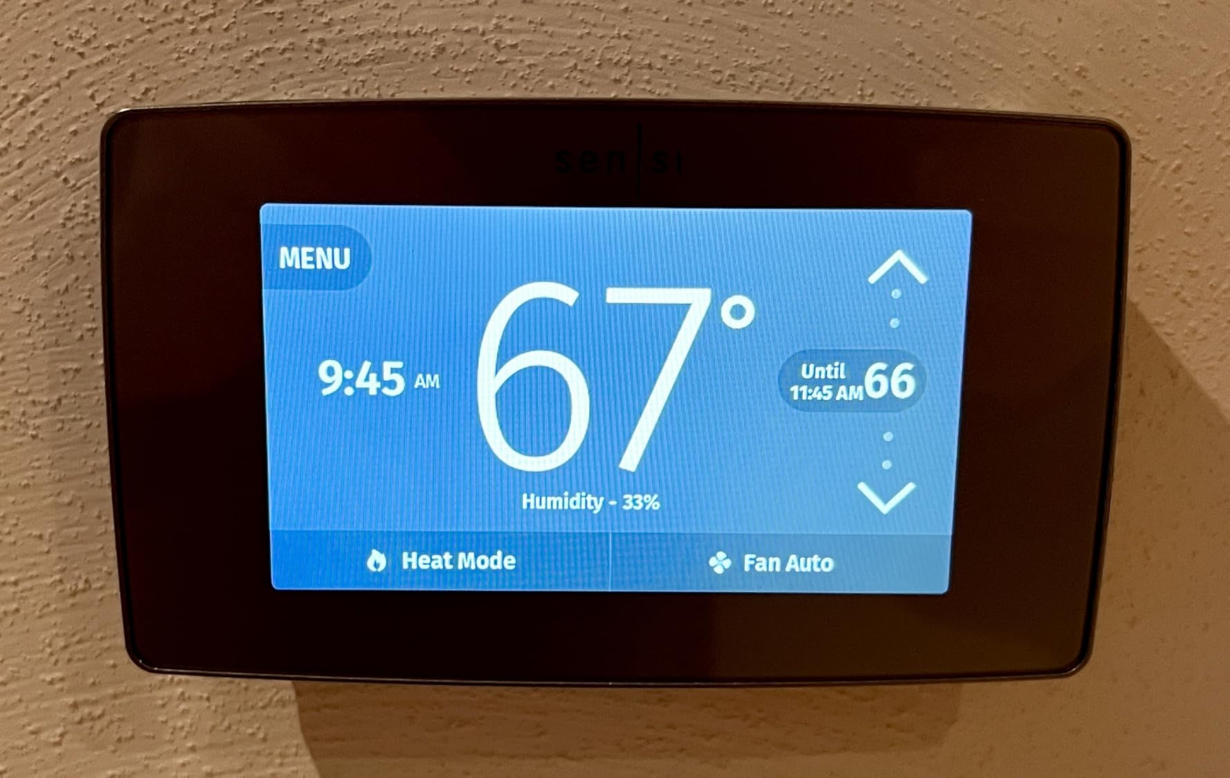 Sensi Touch Smart Thermostat by Emerson with Touchscreen Color Display, Programmable, Wi-Fi, Mobile App, Easy DIY, Data Privacy, Works with Alexa, Energy Star Certified - Customer Photo 1