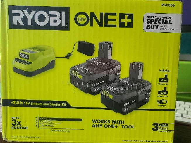 ONE+ 18V Lithium-Ion 4.0 Ah Battery (2-Pack) and Charger Kit, 1 (PSK006) customer photo 1