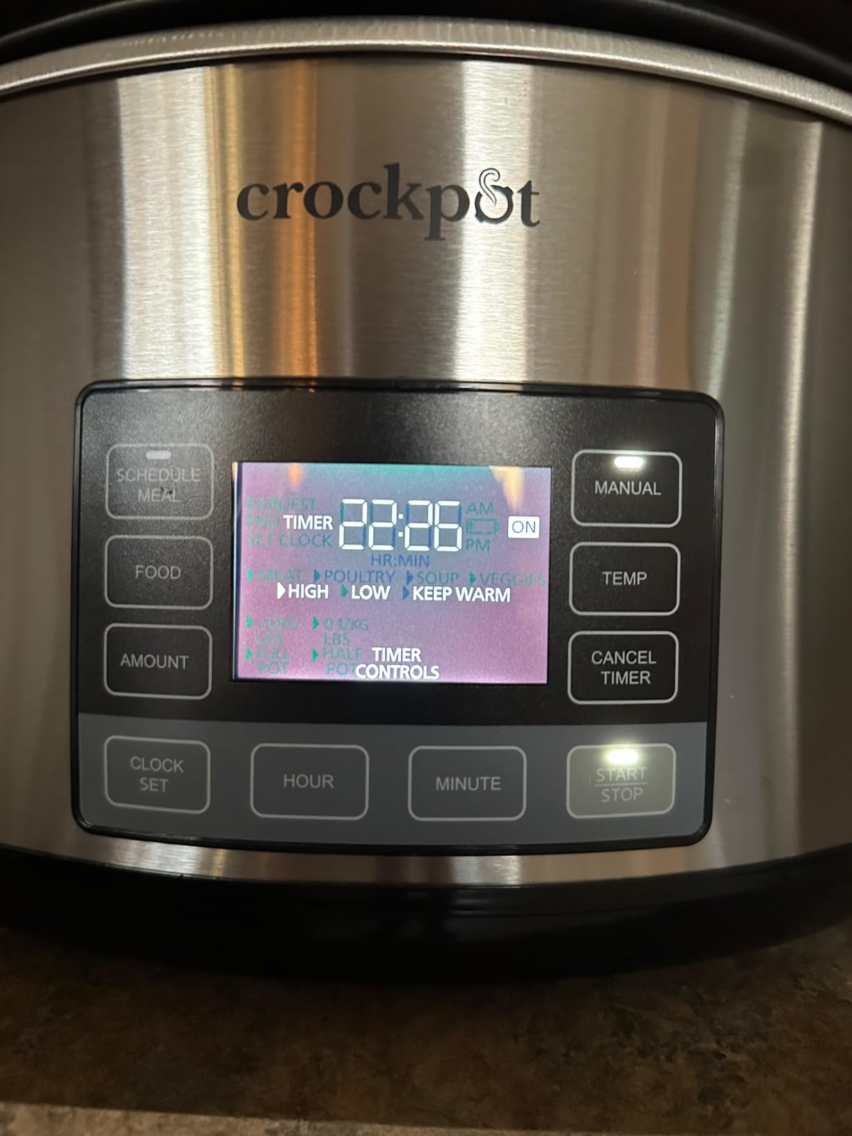Crock-Pot 7-Quart Slow Cooker, Portable Programmable with Timer, Locking Lid, Stainless Steel; an Essential Kitchen Appliance, Perfect for Families and Gatherings - Customer Photo 3