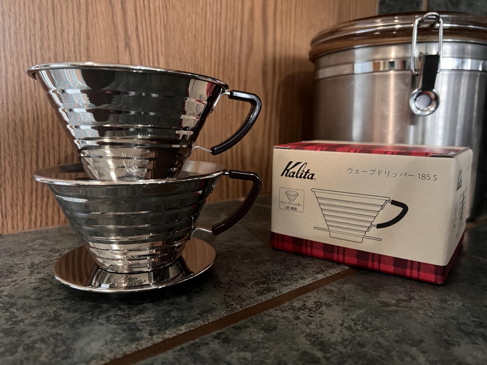 Carita Kalita Stainless Steel Coffee Dripper Wave Series - 2-4 People, 185S, Made in Japan, For 2-4 Cups Customer Review Carita Kalita Stainless Steel Coffee Dripper Wave Series - 2-4 People, 185S, Made in Japan, For 2-4 Cups - Customer Photo 1