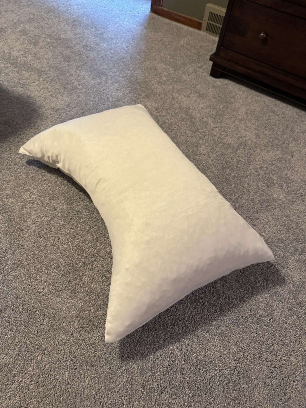Sidney Sleep Adjustable Curved Contour Fill Pillow - Queen Size - for Side and Back Sleepers - Neck & Shoulder Comfort Support - Extra Fill Included customer photo 2