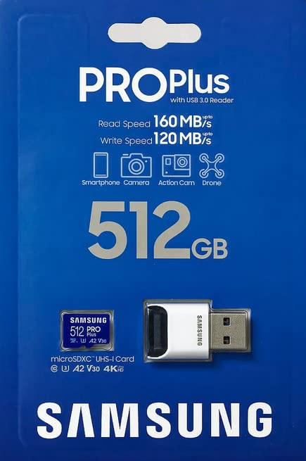 Samsung PRO Plus + Adapter 256GB microSDXC Up to 160MB/s UHS-I, U3, A2, V30, Full HD & 4K UHD Memory Card for Android Smartphones, Tablets, Go Pro and DJI Drone (MB-MD256KA/AM) - Customer Photo 1