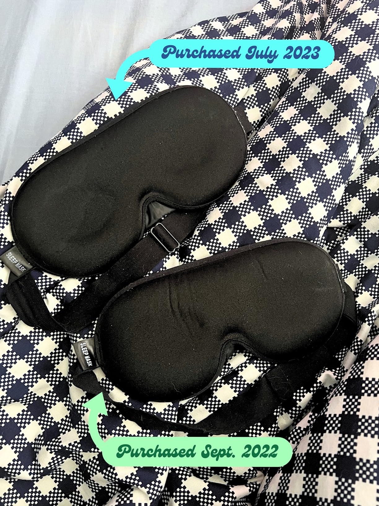 YFONG Weighted Sleep Mask, Women Men 3D Blocking Lights Sleeping Mask (4.2oz/120g), Pressure Relief Night Sleep Eye Mask with Adjustable Strap, Eye Cover Blindfold for Travel Nap Yoga, Black Customer Review YFONG Weighted Sleep Mask, Women Men 3D Blocking Lights Sleeping Mask (4.2oz/120g), Pressure Relief Night Sleep Eye Mask with Adjustable Strap, Eye Cover Blindfold for Travel Nap Yoga, Black - Customer Photo 4