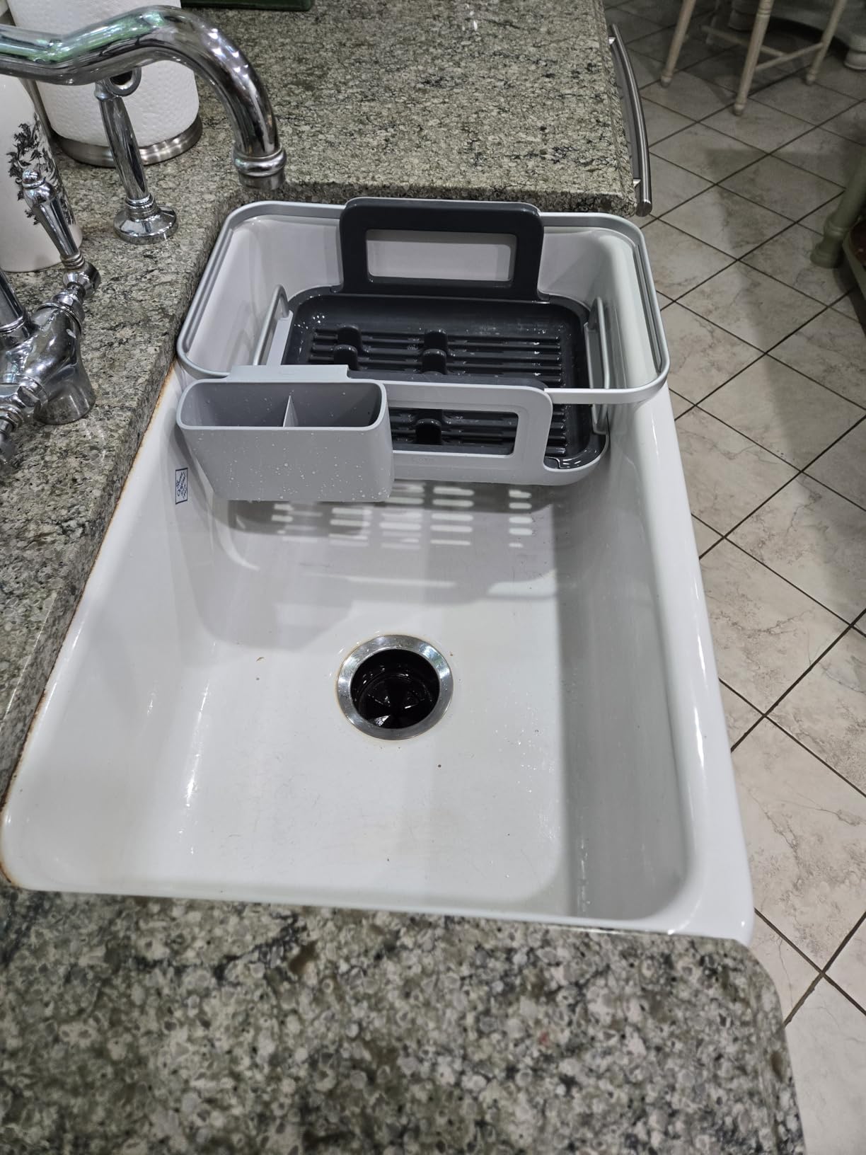 OXO Good Grips Extendable Over-The-Sink Aluminum Drying Dish Rack Customer Review OXO Good Grips Extendable Over-The-Sink Aluminum Drying Dish Rack - Customer Photo 2
