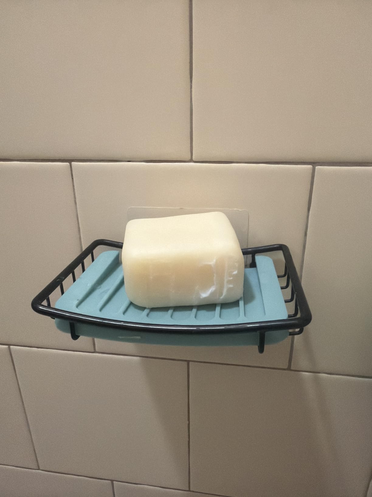 Self Draining Soap Dishes, 3 Pcs Silicone Soap Saver, Waterfall Drainer Soap Holder for Bathroom, Extend Soap Life, Keep Soap Bars Dry Clean & Easy Cleaning (White, Gray, Teal) - Customer Photo 2
