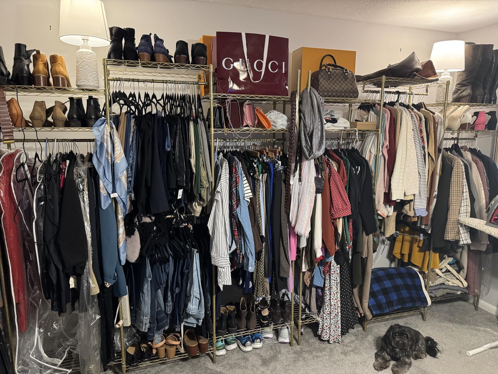 VIPEK V5 Portable Closet Wardrobe Heavy Duty Clothes Rack, Freestanding Clothing Rack with 4 Hang Rods & 8 Shelves, Adjustable Closet Racks, 68.9