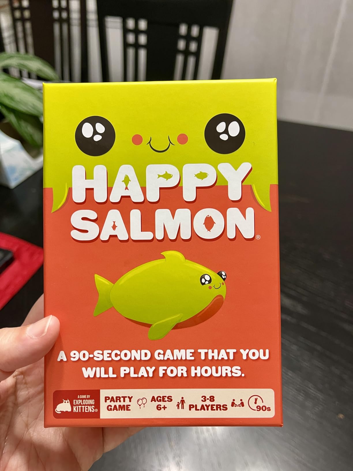 Exploding Kittens Happy Salmon 3-8 Players - Ages 6+ - 90 Second Rounds - Easy to Learn Quick Matching Card Game - Party Game, Family Game Night, Kid and Adult Card Game Customer Review Exploding Kittens Happy Salmon 3-8 Players - Ages 6+ - 90 Second Rounds - Easy to Learn Quick Matching Card Game - Party Game, Family Game Night, Kid and Adult Card Game - Customer Photo 1