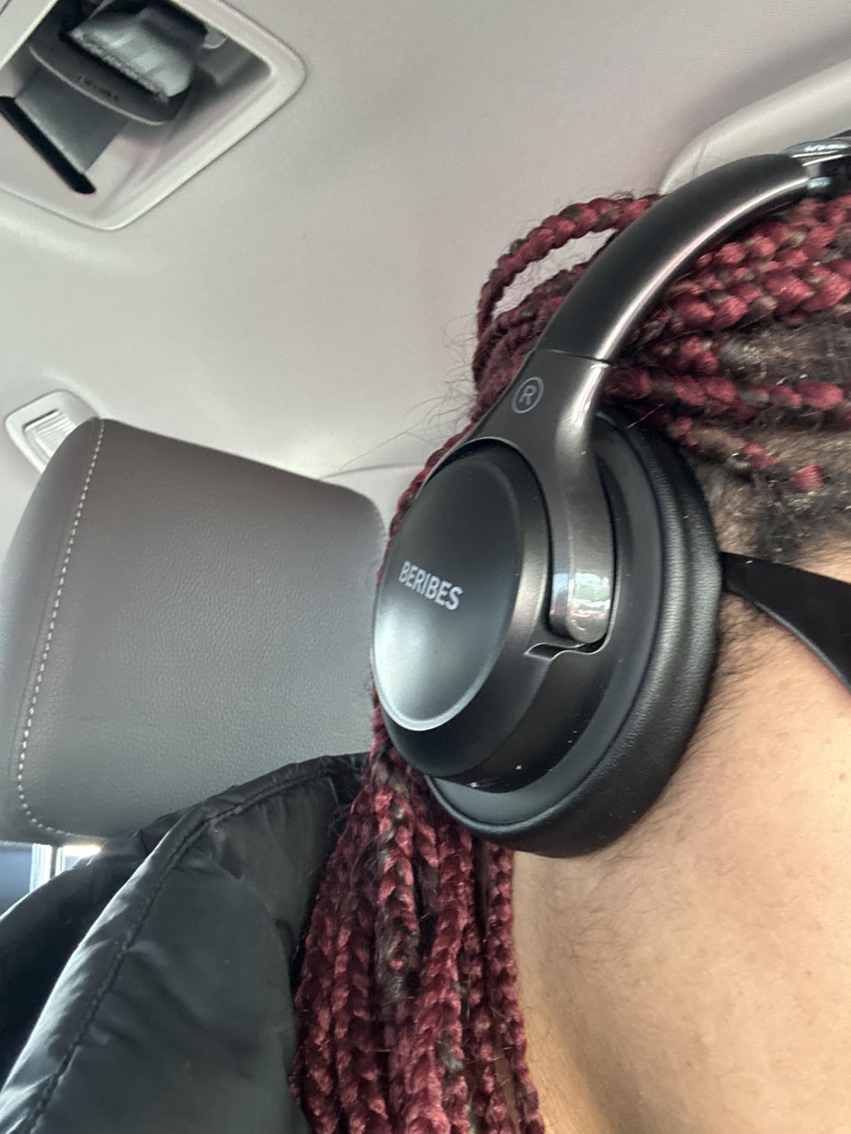 BERIBES Bluetooth Headphones Over Ear, 65H Playtime and 6 EQ Music Modes Wireless Headphones with Microphone, HiFi Stereo Foldable Lightweight Headset, Deep Bass for Home Office Cellphone PC Ect. - Customer Photo 2