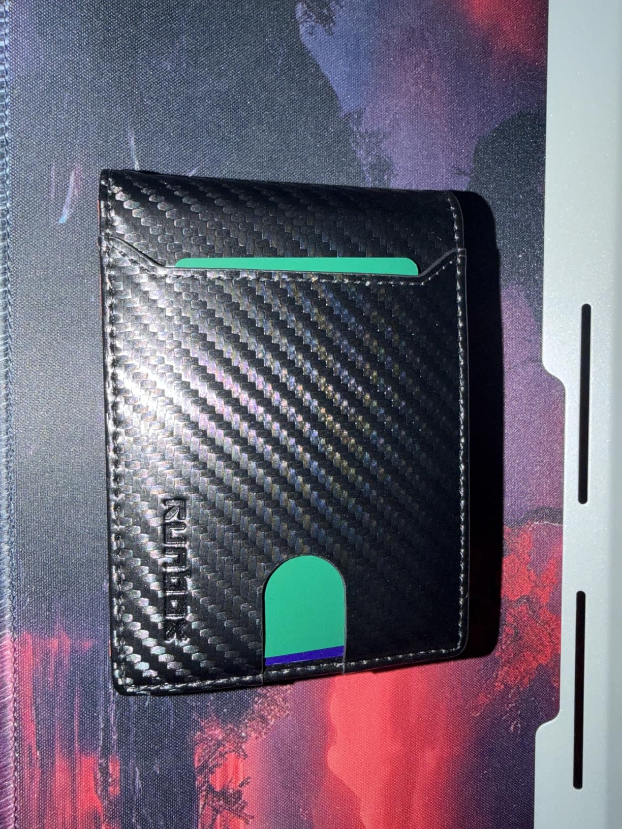 RUNBOX Slim Wallets for Men - Leather Money Clip Mens Wallet - RFID Blocking Front Pocket Bifold Wallet - Thin Credit Card Holder with Gift Box customer photo 2