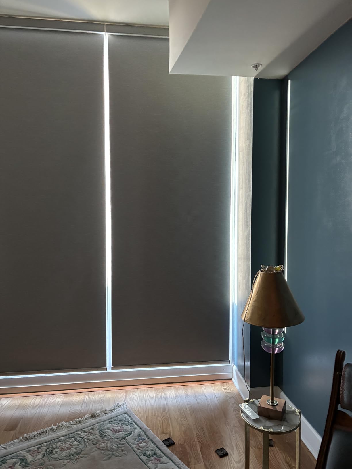 SmartWings Motorized Roller Shades Work with HomeKit, 100% Blackout Window Shades, Cordless Wireless Remote Control Roller Blinds for Smart Home and Office, Essential Grey, Customized Size - Customer Photo 1