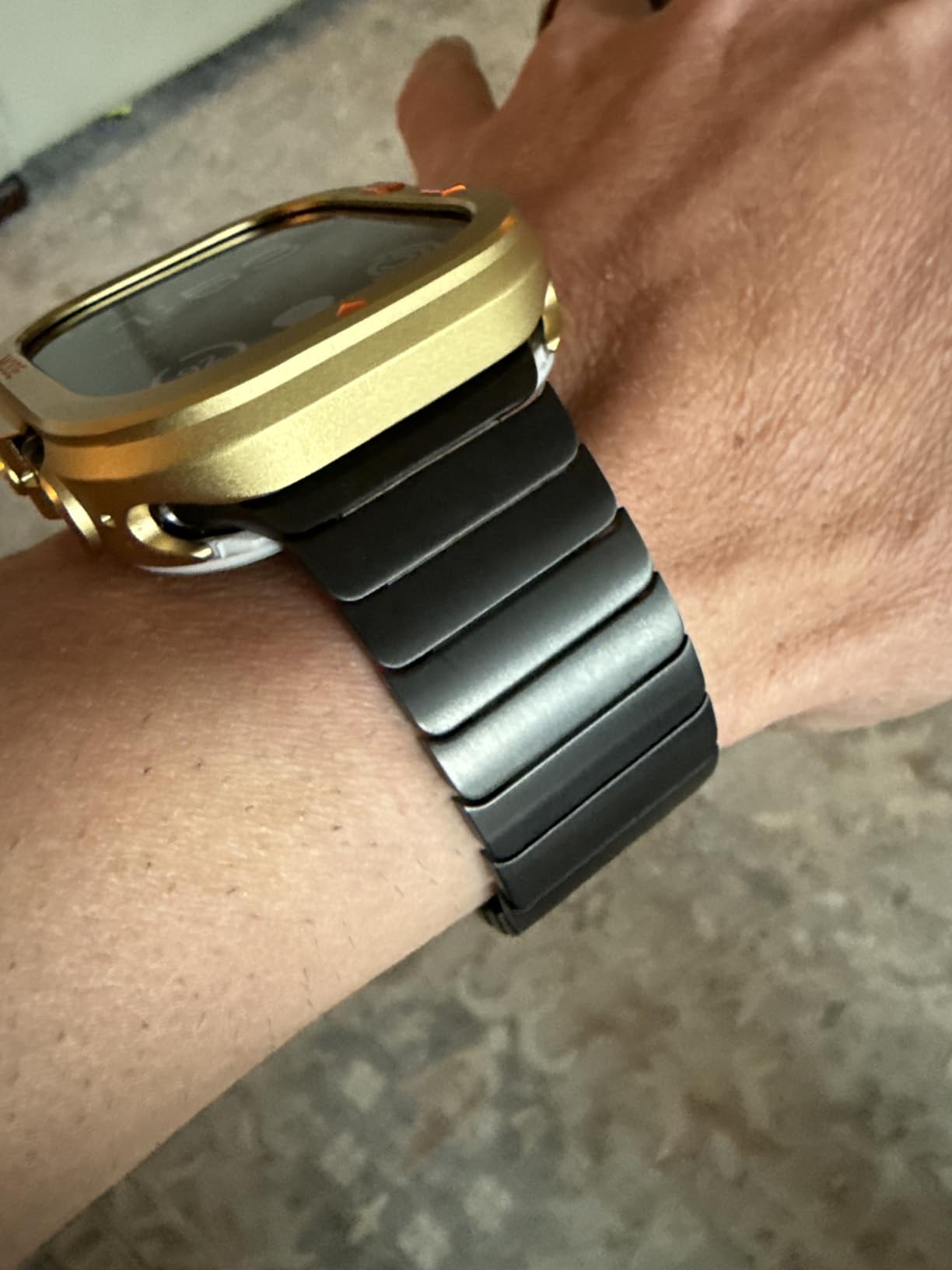 NewWays Titanium & Stainless Steel Link Bracelet for Apple Watch Band Ultra 3 2 1 Band 49mm Series11 10 - Customer Photo 1