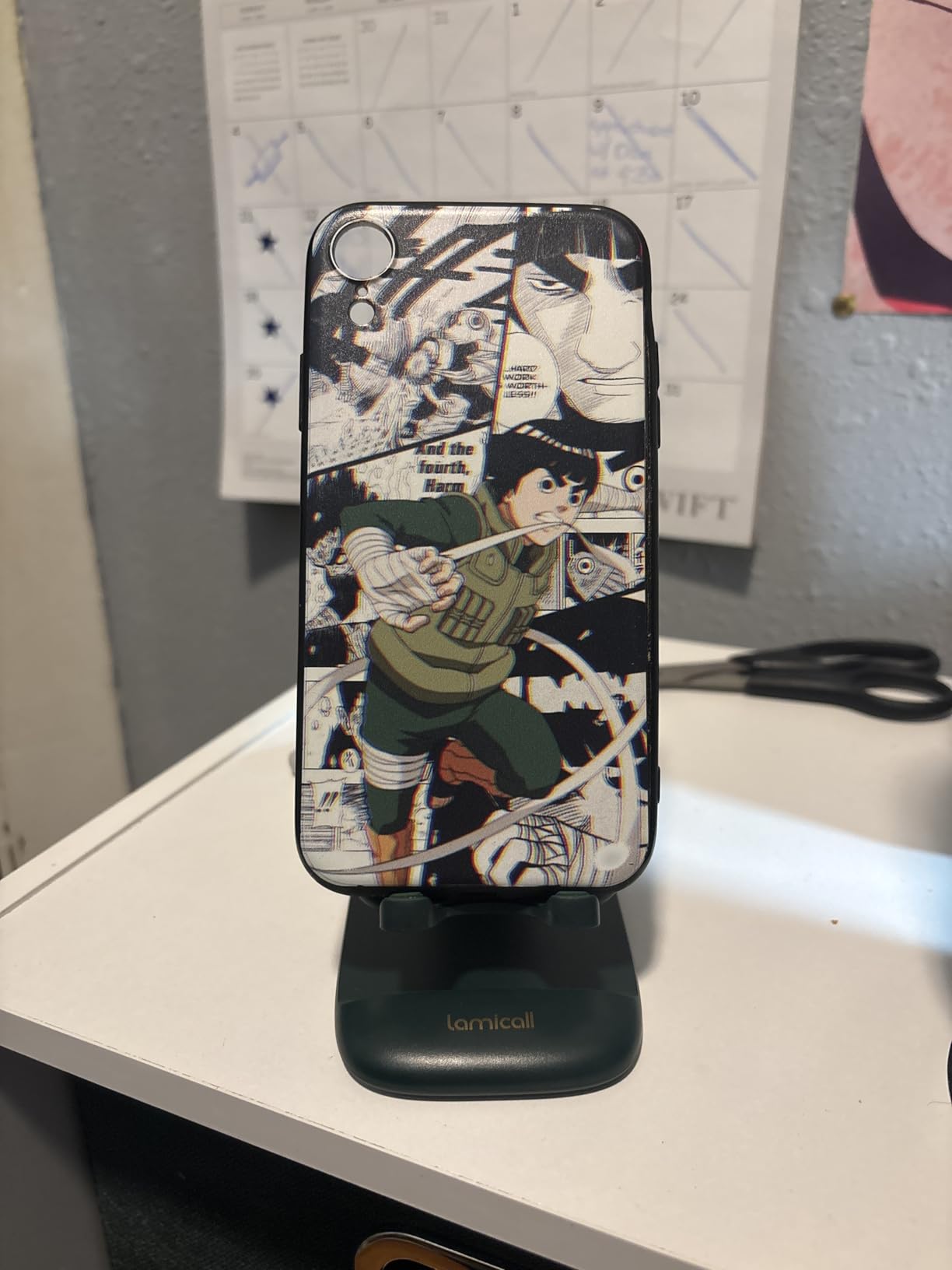 Lamicall Cell Phone Stand for Desk - [Height Adjustable] Foldable Mobile Phone Holder, Portable Stand for iPhone 17 16 15 14 13 12 11 Pro Max Plus Air, Galaxy S25, Telephone, Office Gift Accessories - Customer Photo 2
