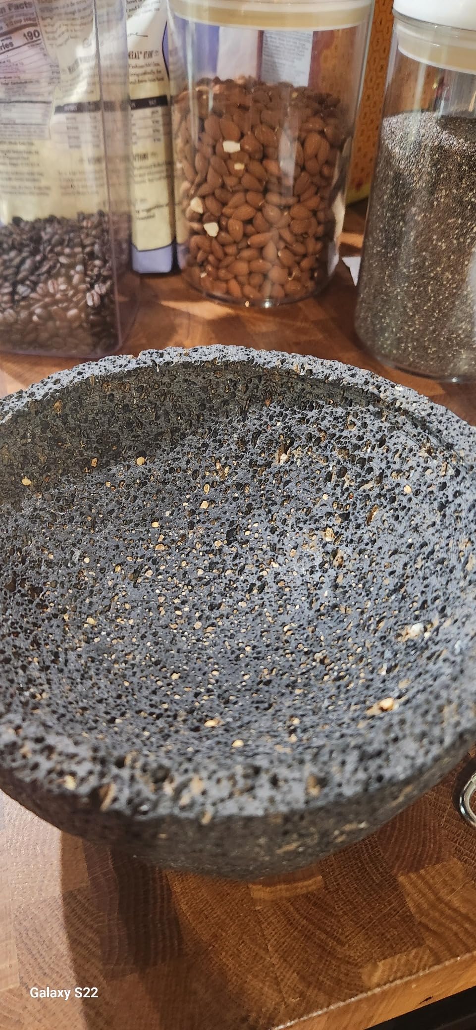 The original Molcajete Mexicano volcanic rock Handmade of Authentic Lava Rock in Mexico - Molcajete de Piedra volcanica - Molcajete Mortar Pestle molcajete bowl molcajete volcanic rock guacamole maker - Customer Photo 3