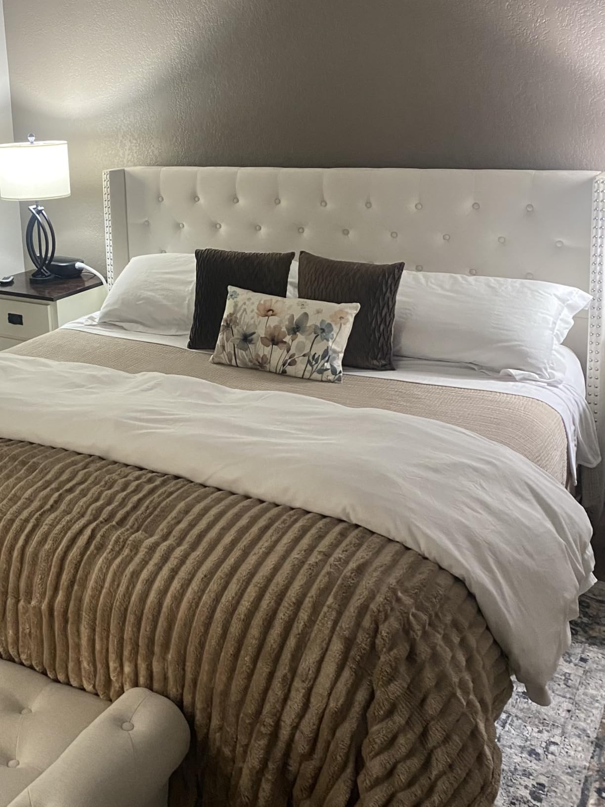 Flannel Sheets Warm and Cozy Deep Pocket Breathable All Season Bedding Set with Fitted, Flat and Pillowcases, Queen, Gray - Customer Photo 3