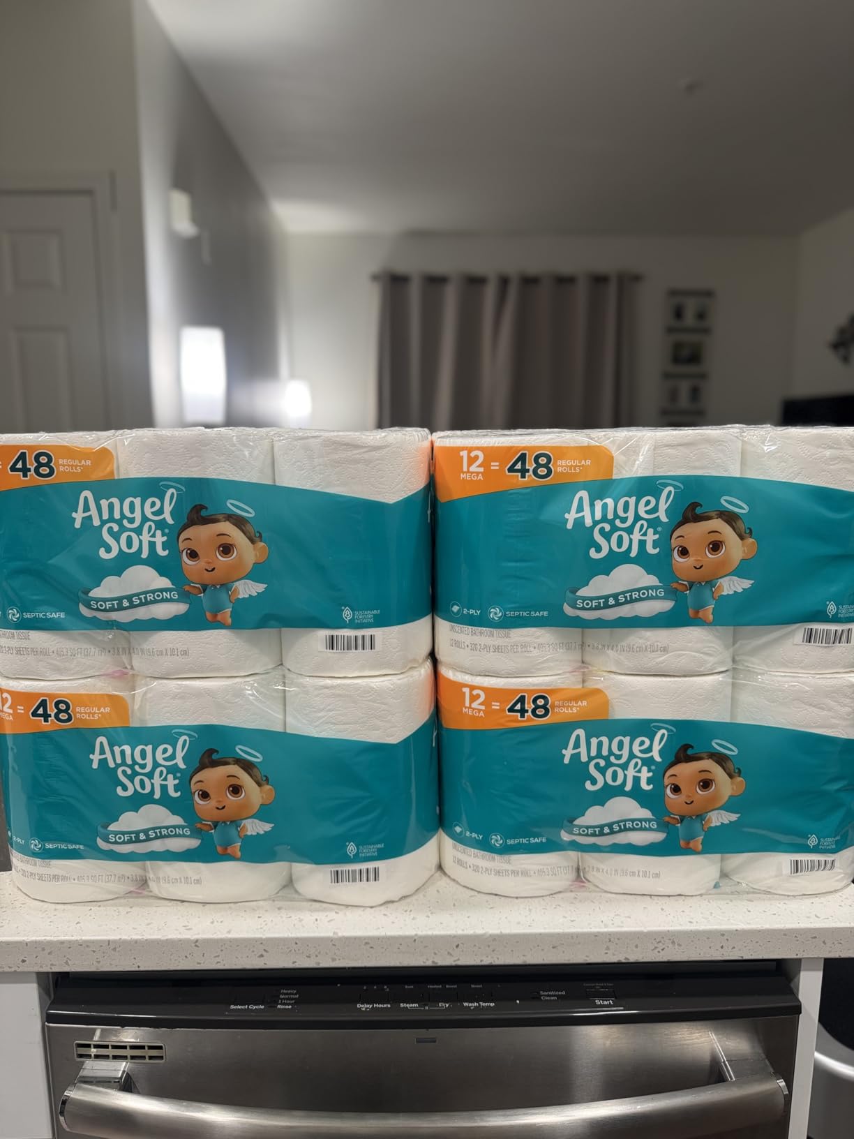 Angel Soft Toilet Paper, 16 Mega Rolls = 64 Regular Rolls, Soft and Strong Toilet Tissue Customer Review Angel Soft Toilet Paper, 16 Mega Rolls = 64 Regular Rolls, Soft and Strong Toilet Tissue - Customer Photo 1