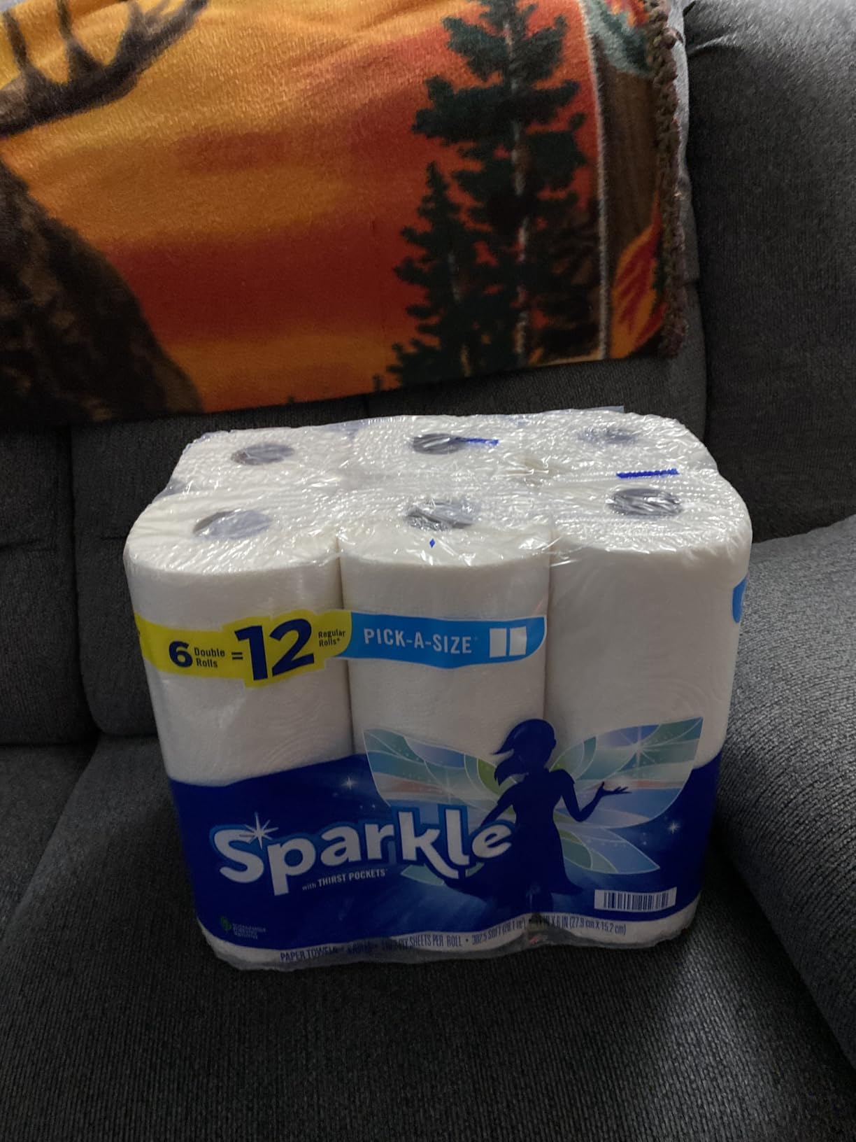 Sparkle Pick-A-Size Paper Towels, 6 Double Rolls (660 Sheets Total) - Strong 2-Ply Towels for Kitchen Cleanup and Everyday Messes - Customer Photo 2