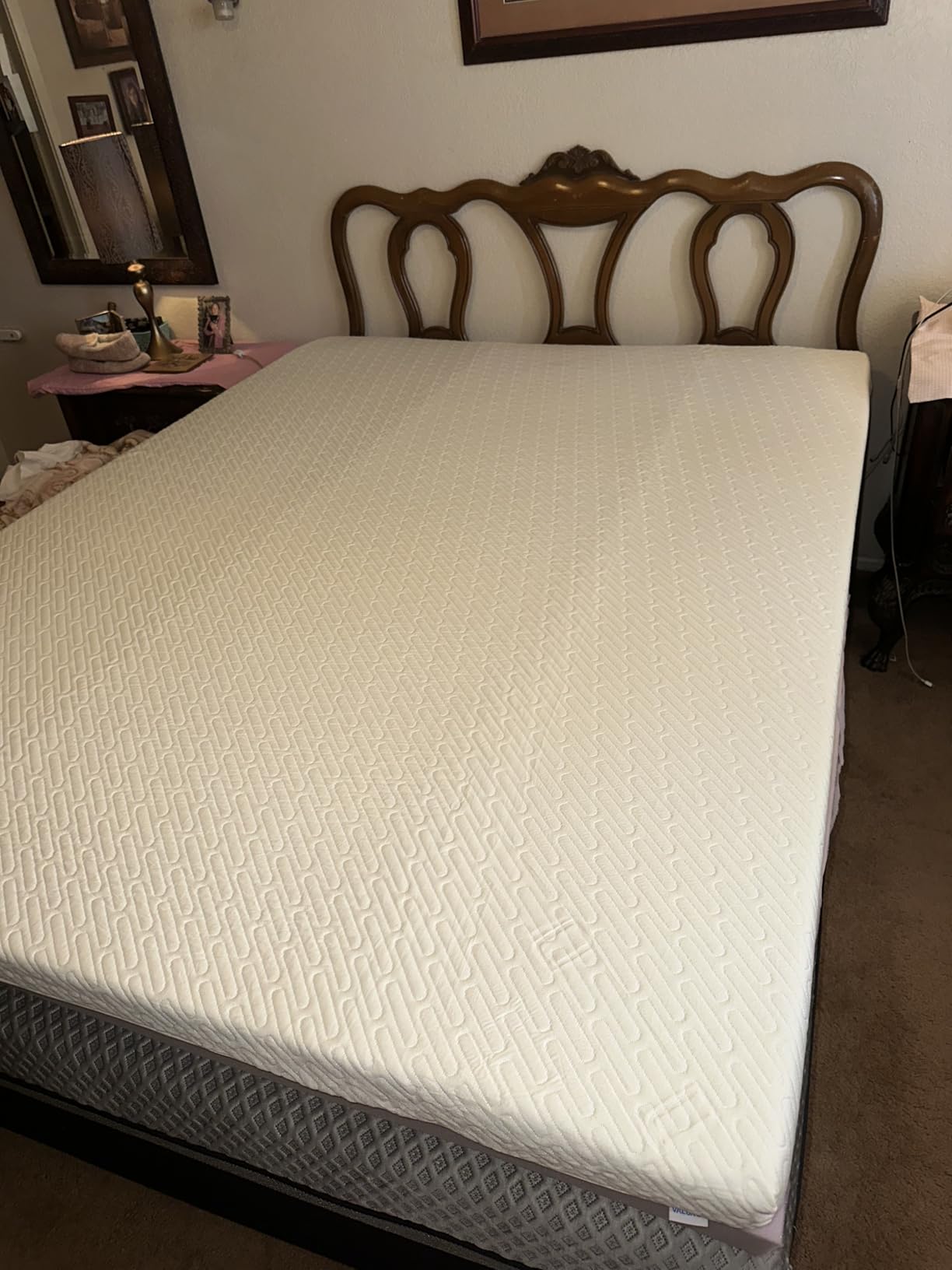 3 Inch Gel Memory Foam Mattress Topper Queen Size High Density Cooling Pad Pressure Relief Bed Topper (with Removable & Washable Bamboo Cover) Customer Review 3 Inch Gel Memory Foam Mattress Topper Queen Size High Density Cooling Pad Pressure Relief Bed Topper (with Removable & Washable Bamboo Cover) - Customer Photo 2