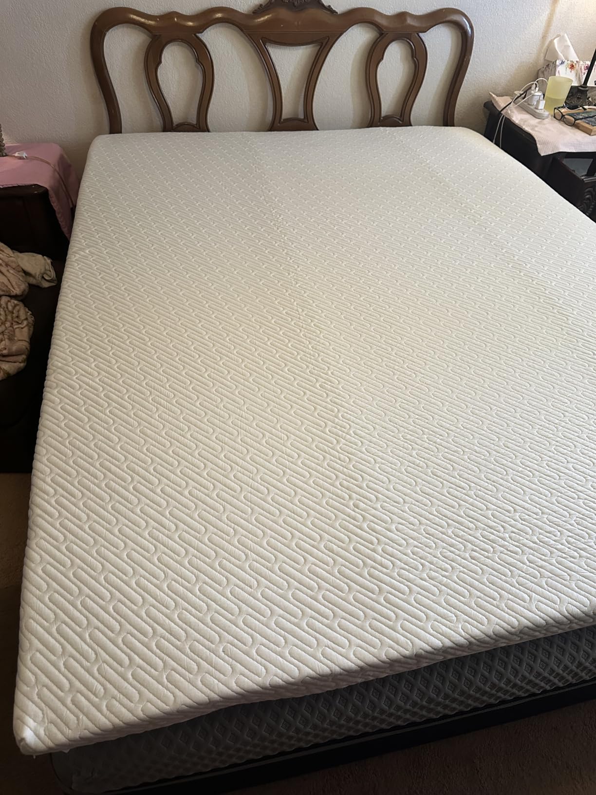 3 Inch Gel Memory Foam Mattress Topper Queen Size High Density Cooling Pad Pressure Relief Bed Topper (with Removable & Washable Bamboo Cover) Customer Review 3 Inch Gel Memory Foam Mattress Topper Queen Size High Density Cooling Pad Pressure Relief Bed Topper (with Removable & Washable Bamboo Cover) - Customer Photo 5