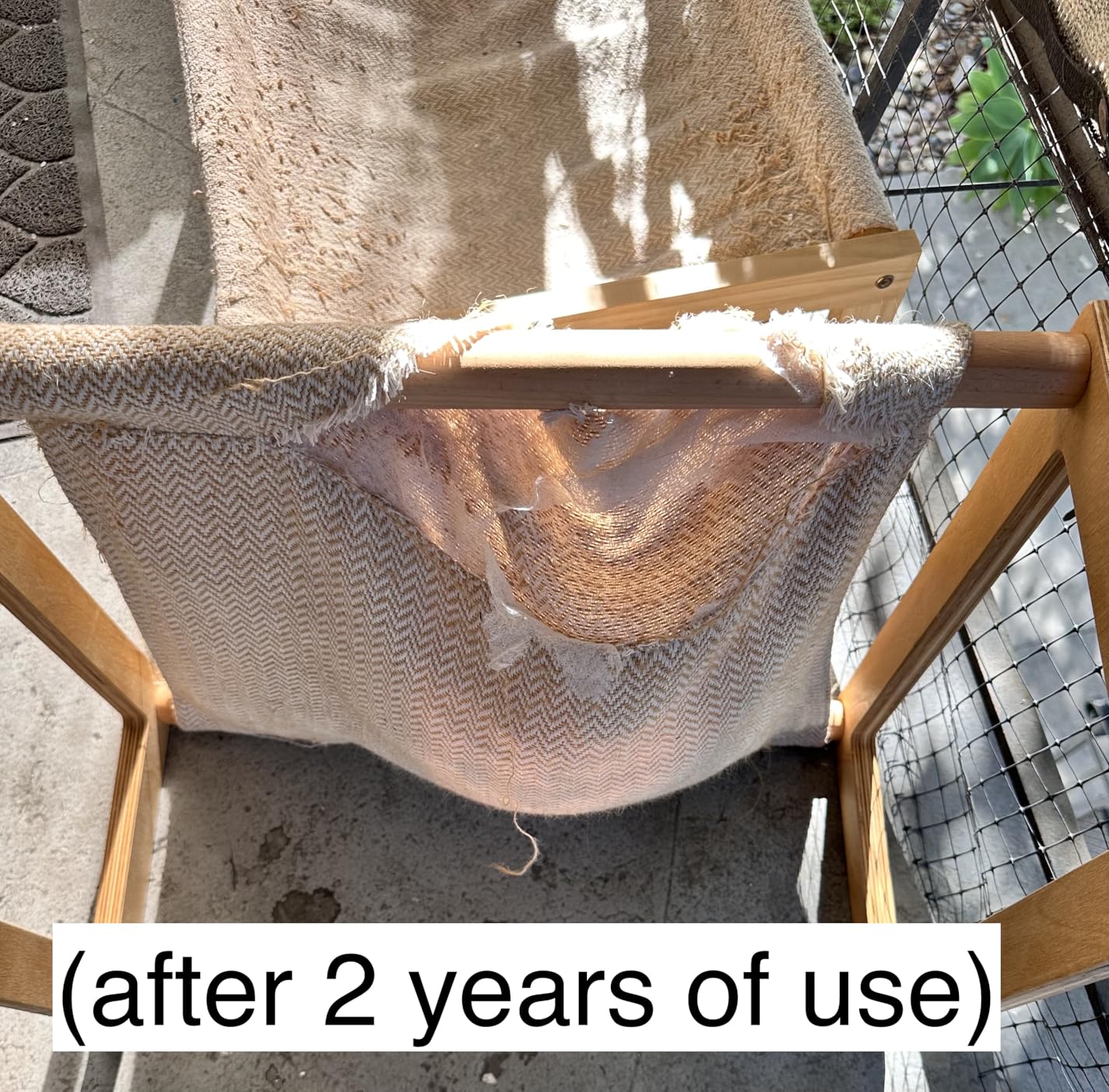 FUKUMARU Dog Bed, Large Breathable Elevated Cat Hammock, Wooden Cat Beds for Outdoor and Indoor, 21 Inch Raised Pet Beds Suitable for Cats, Puppy, Bunny and Small Animal - Customer Photo 1