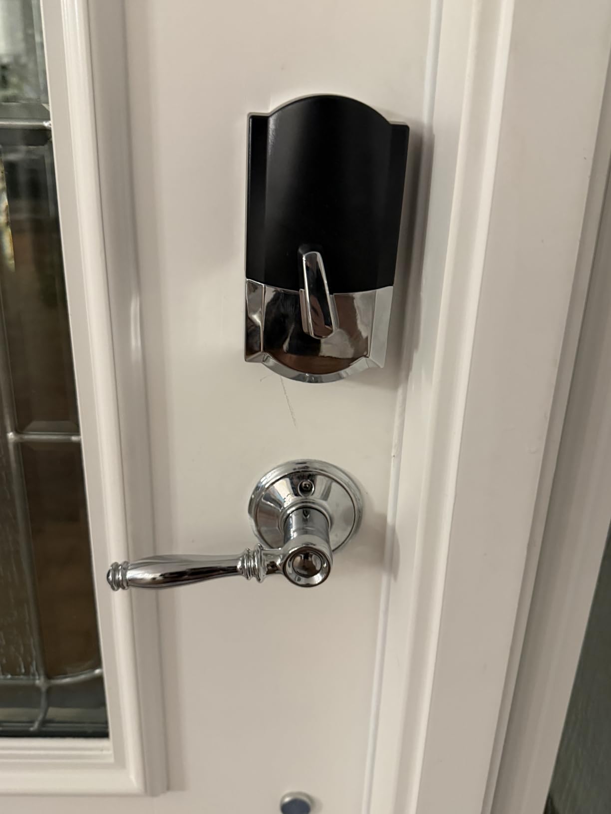 Schlage Encode Plus Smart Wi-Fi Lock for Front Door, Keyless Entry Deadbolt, Unlock with Apple Watch, Built-in WiFi and App Control, Easy Install, Alexa & Apple HomeKit Compatible, Matte Black - Customer Photo 1