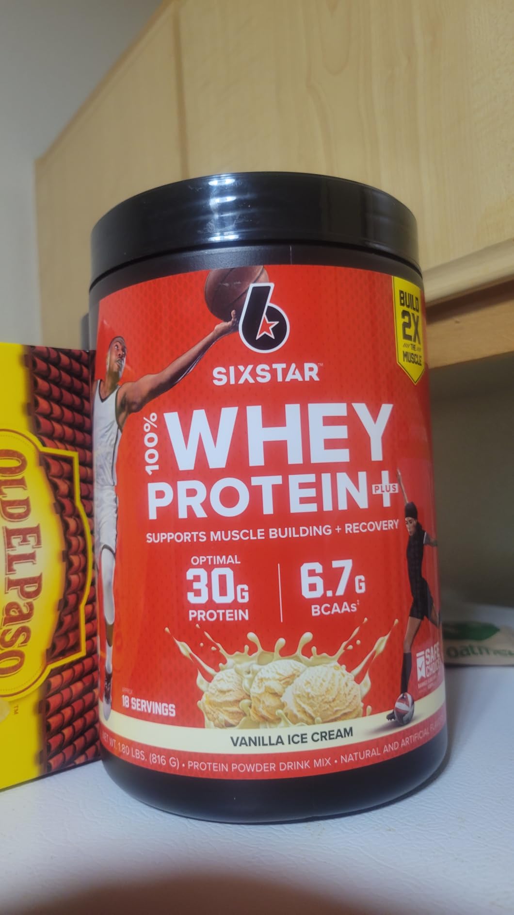 Six Star Whey Protein Powder Plus - Muscle Building & Recovery Formula with Whey Isolate Powder, BCAAs, 30g Protein, Immune Support - Post-Workout Supplement - Triple Chocolate, 1.8 lbs customer photo 2