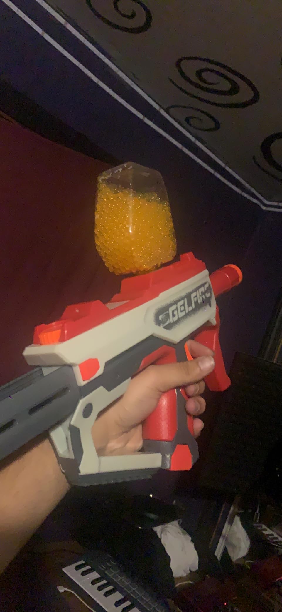 Nerf Pro Gelfire Mythic Full Auto Blaster & 10,000 Gelfire Rounds, 800 Round Hopper, Rechargeable Battery, Eyewear, Ages 14 & Up Customer Review Nerf Pro Gelfire Mythic Full Auto Blaster & 10,000 Gelfire Rounds, 800 Round Hopper, Rechargeable Battery, Eyewear, Ages 14 & Up - Customer Photo 1