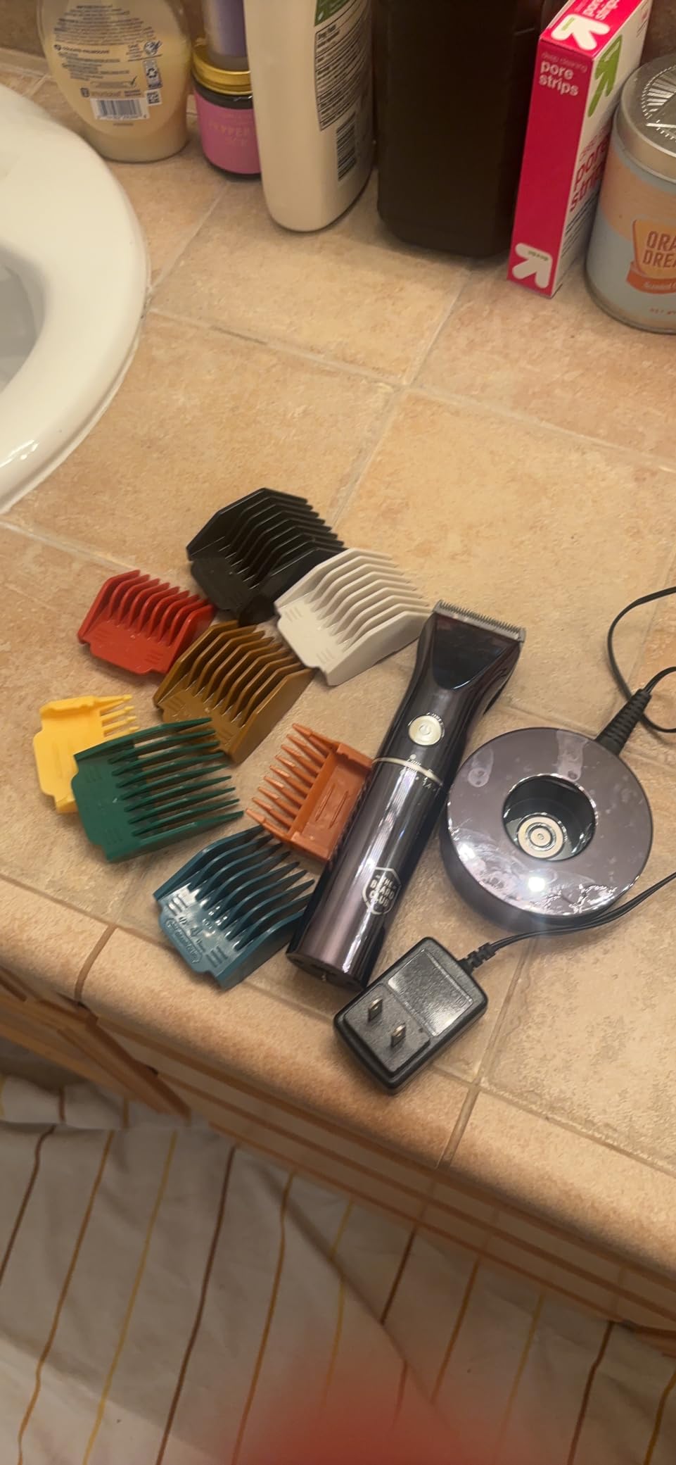 The Beard Club Beard Trimmer for Men - Electric Cordless Rechargeable Beard & Hair Trimmer - High Power 7000 RPM - 8 Color Guides 45 Unique Trim Lengths - Travel Lock - Customer Photo 1