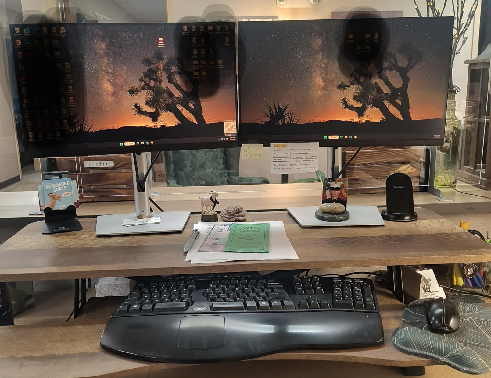 VIVO 42 inch Desk Converter, K Series, Height Adjustable Sit to Stand Riser, Dual Monitor and Laptop Workstation with Wide Keyboard Tray, Black, DESK-V042KB - Customer Photo 5