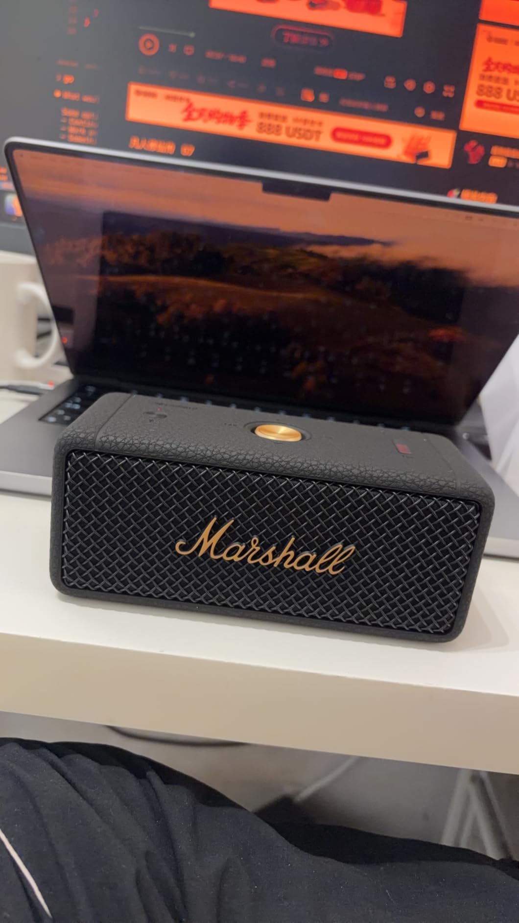 Marshall Emberton II Portable Bluetooth Speaker, Black & Brass customer photo 1