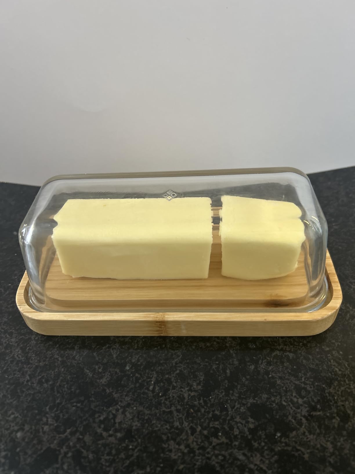 KIVY Glass butter dish with airtight lid that keeps butter soft - For countertop and refrigerator door shelf - Customer Photo 4
