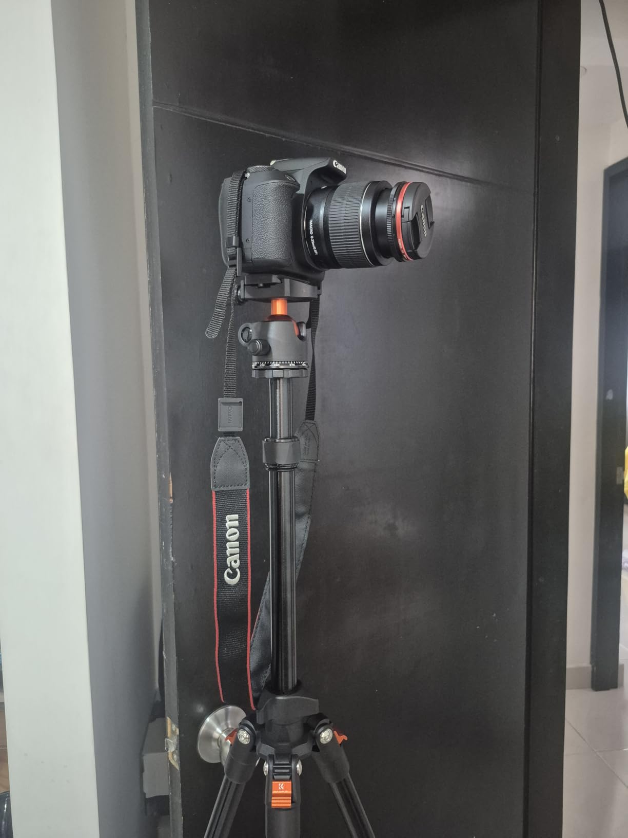 K&F CONCEPT 64 inch/163 cm Camera Tripod,Lightweight Travel Outdoor DSLR Tripods with 360 Degree Ball Head Load Capacity 17.6 lbs/8 kg,Cellphone Clip for Smartphone Live Streaming Vlog O234A1+BH-36 - Customer Photo 2