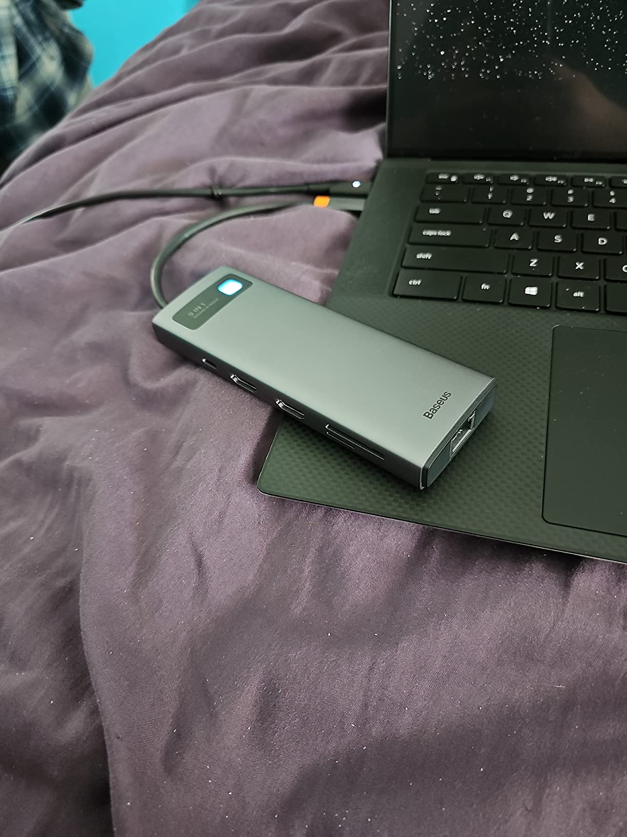 Baseus Laptop Docking Station Dual Monitor 4K@120Hz, 9 in 1 USB C Hub with 2 HDMI, 1000Mbps LAN, Max 85W PD, 3 USB, SD Card Reader, USB C Dock Compatible with iPhone 15/Mac/Dell/HP/Surface/Steam Deck Customer Review Baseus Laptop Docking Station Dual Monitor 4K@120Hz, 9 in 1 USB C Hub with 2 HDMI, 1000Mbps LAN, Max 85W PD, 3 USB, SD Card Reader, USB C Dock Compatible with iPhone 15/Mac/Dell/HP/Surface/Steam Deck - Customer Photo 2