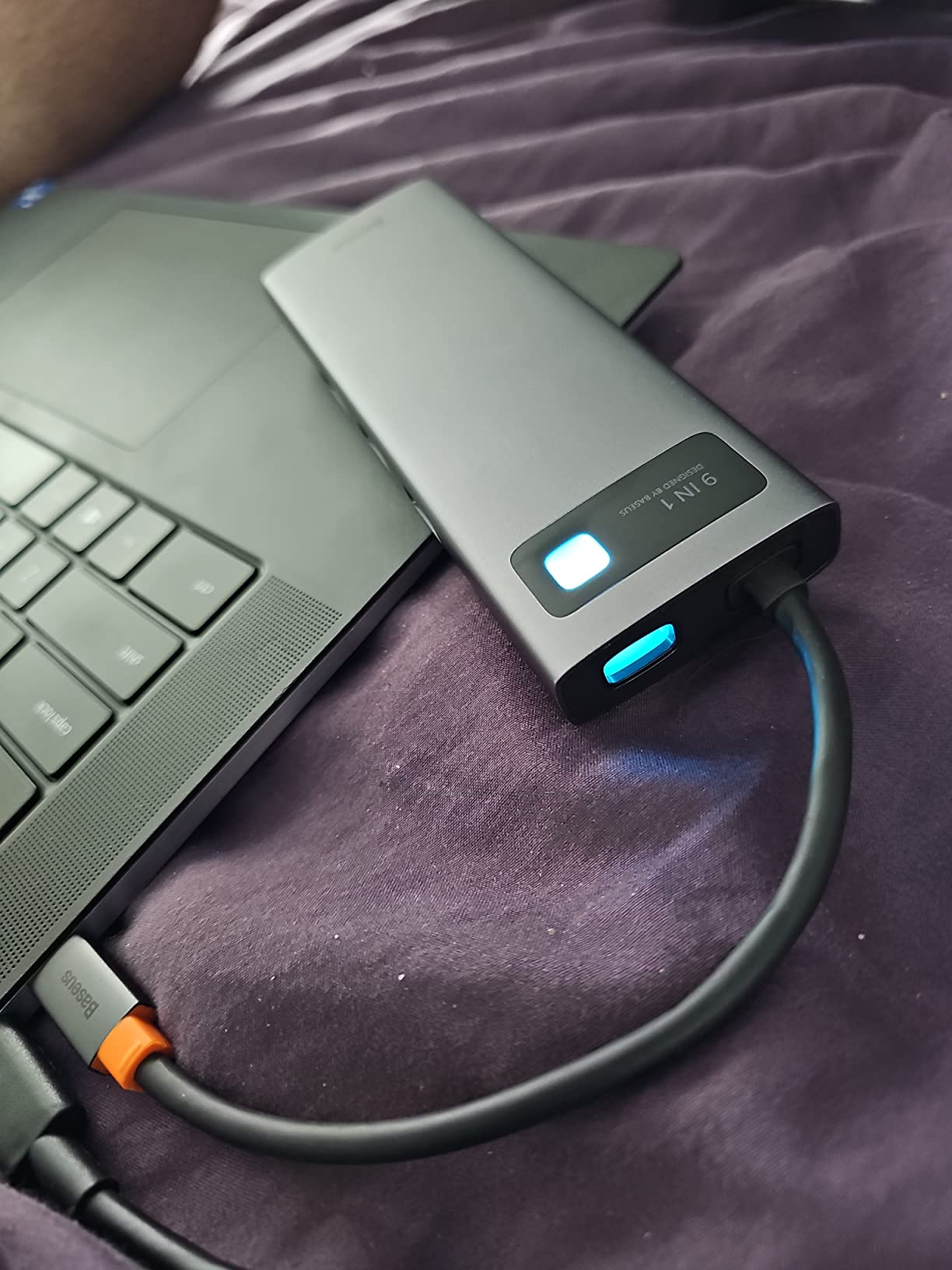 Baseus Laptop Docking Station Dual Monitor 4K@120Hz, 9 in 1 USB C Hub with 2 HDMI, 1000Mbps LAN, Max 85W PD, 3 USB, SD Card Reader, USB C Dock Compatible with iPhone 15/Mac/Dell/HP/Surface/Steam Deck Customer Review Baseus Laptop Docking Station Dual Monitor 4K@120Hz, 9 in 1 USB C Hub with 2 HDMI, 1000Mbps LAN, Max 85W PD, 3 USB, SD Card Reader, USB C Dock Compatible with iPhone 15/Mac/Dell/HP/Surface/Steam Deck - Customer Photo 5