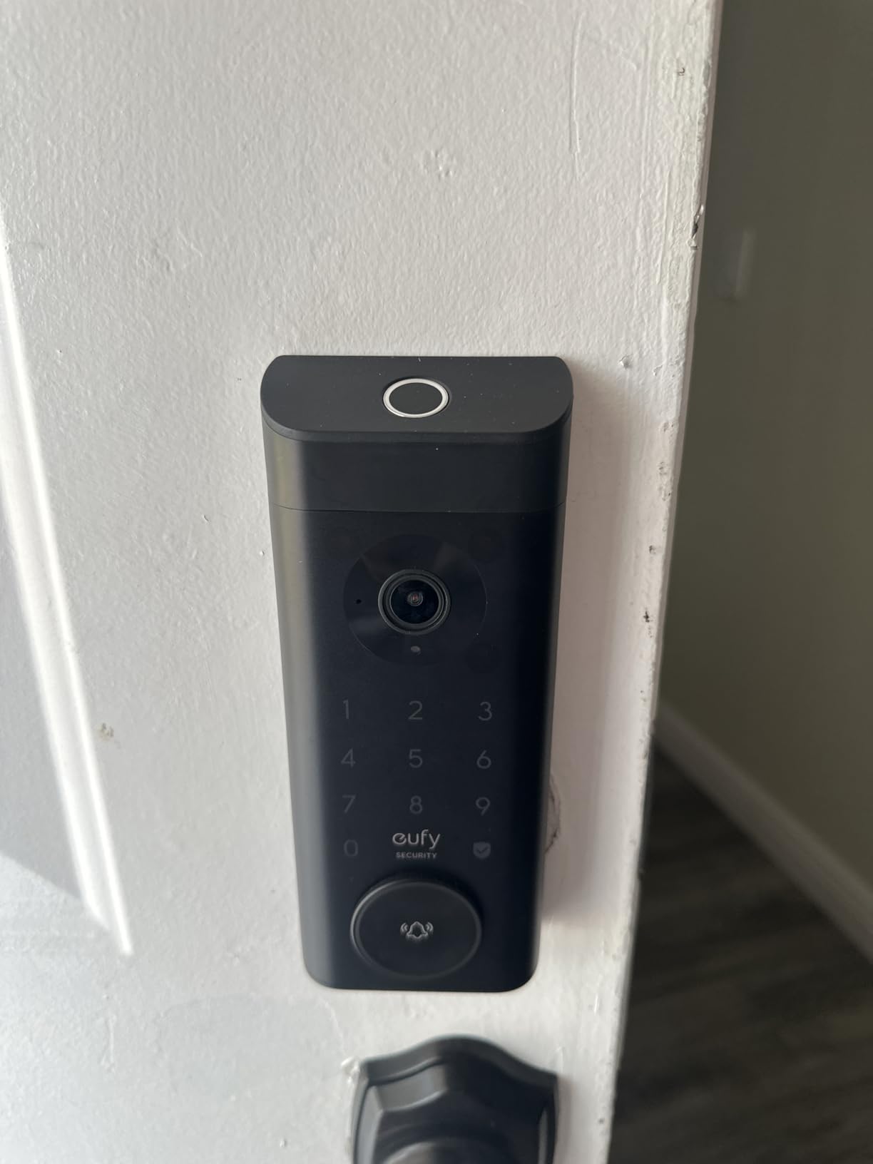 eufy Security Video Smart Lock S330, 3-in-1 Camera+Doorbell+Fingerprint Keyless Entry Door Lock, Smart Wi-Fi Deadbolt for Front Door, App Remote Control, SD Card Required, Chime Included - Customer Photo 1