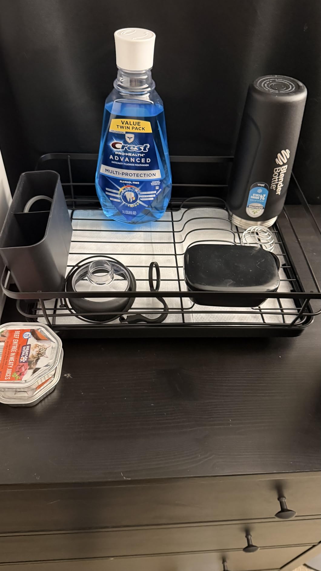 Kitsure Dish Drying Rack for Kitchen Counter, Stainless Steel Sink Organization and Storage Essentials with Cutlery Holder, Home and Appartment Decor, 12''W x 15.5''L, Black Customer Review Kitsure Dish Drying Rack for Kitchen Counter, Stainless Steel Sink Organization and Storage Essentials with Cutlery Holder, Home and Appartment Decor, 12''W x 15.5''L, Black - Customer Photo 2