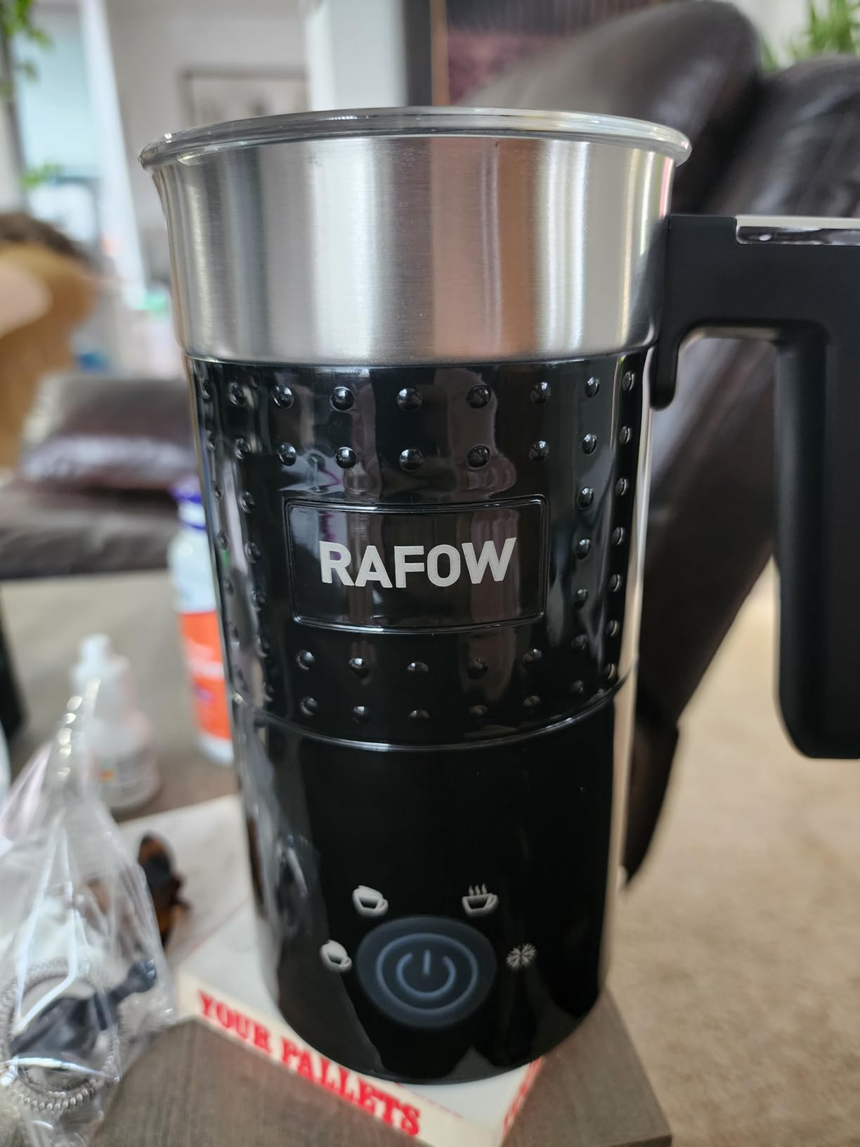 4 in 1 Electric Milk Frother: 10oz/350 mL Large Capacity Electric Milk Steamer for Hot and Cold Milk Froth - Automatic Milk Frother & Warmer for Latte, Cappuccinos, Macchiato, Hot Chocolate Customer Review 4 in 1 Electric Milk Frother: 10oz/350 mL Large Capacity Electric Milk Steamer for Hot and Cold Milk Froth - Automatic Milk Frother & Warmer for Latte, Cappuccinos, Macchiato, Hot Chocolate - Customer Photo 1