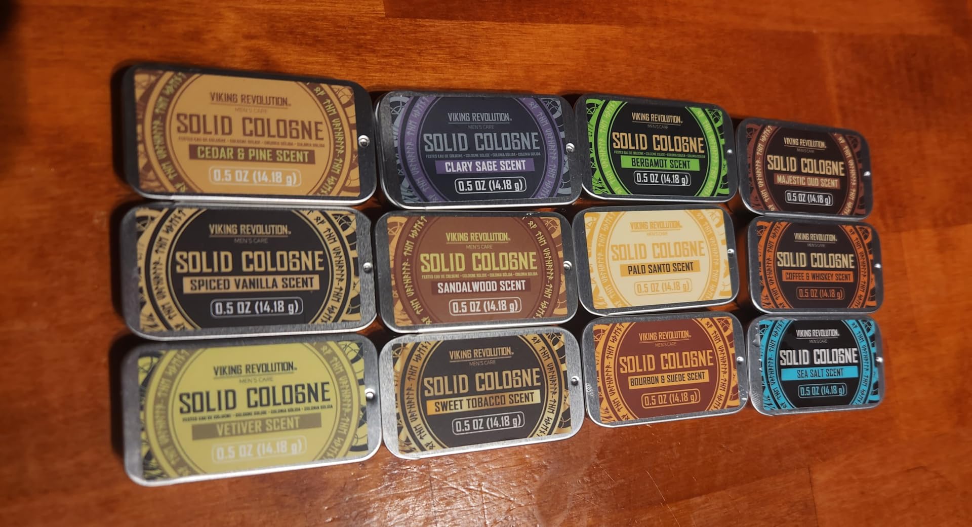 Viking Revolution 4 Pack Mens Solid Colognes 0.5 Oz - Men Solid Perfume with Cedar Wood, Clary Sage, Vetiver, Sandalwood Cologne for Mens - Travel Cologne Wax Gifts for Men customer photo 1