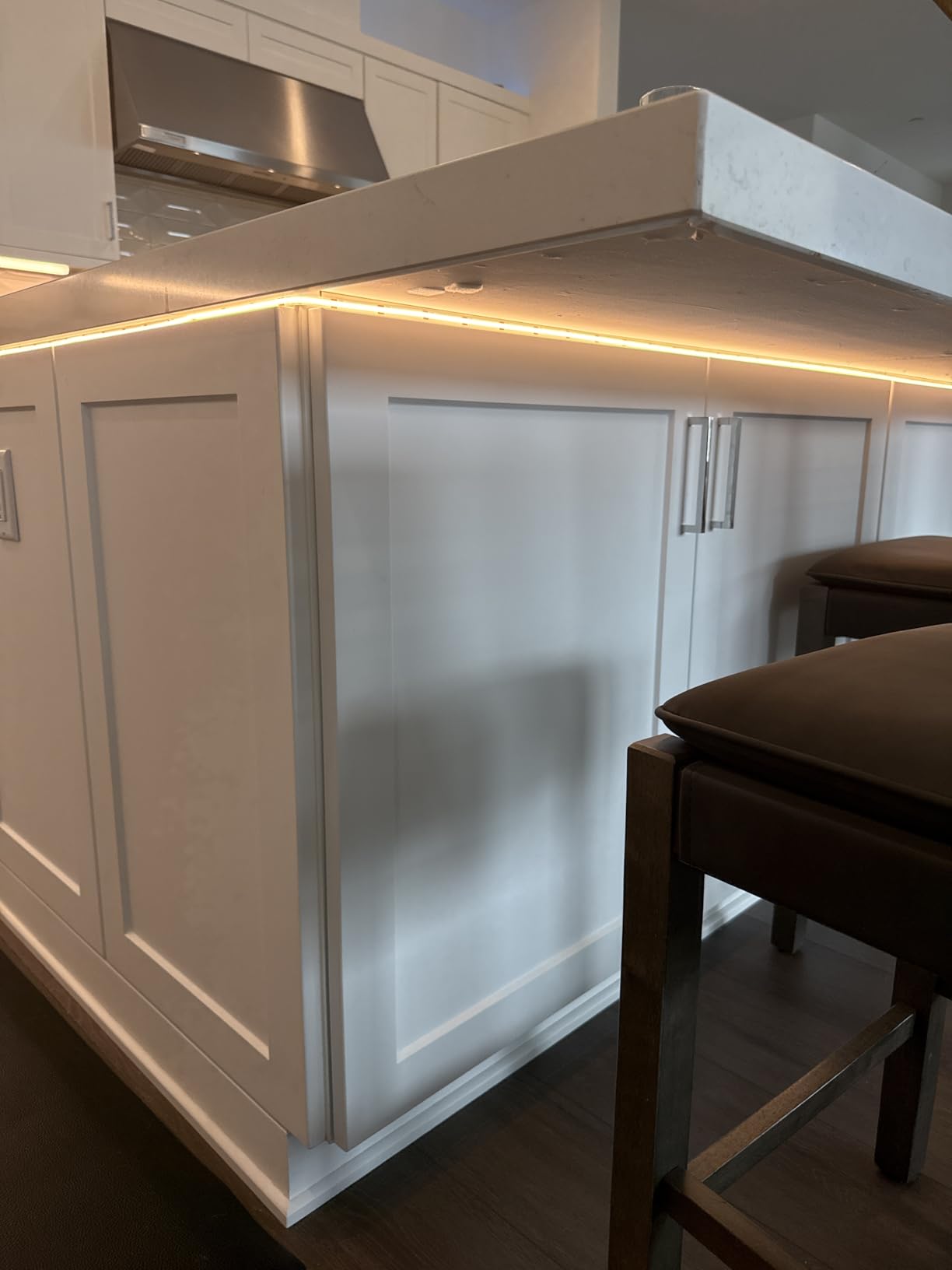 PAUTIX COB LED Strip Light,LED Lights 16.4ft,UL Listed Warm White 2700K Dotless Strip Lights,CRI93+ Super Bright Dimmable 24V Flexible Tape Light with RF Remote,for Cabinets,Kitchen Office Lighting - Customer Photo 1
