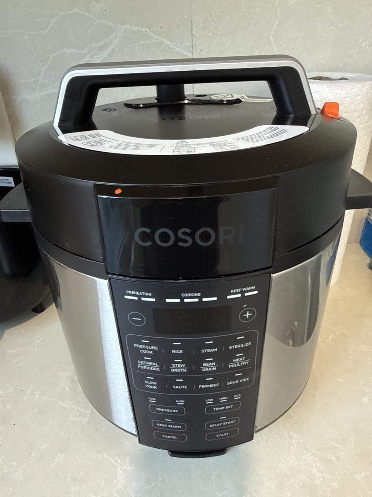 Pressure Cooker 6QT, Stainless Steel, 9-in-1 Multi Cooker, 12 Safety Features, Ceramic Inner Pot, Rice, Slow Cook, Sous Vide, Saute, 1100W customer photo 1