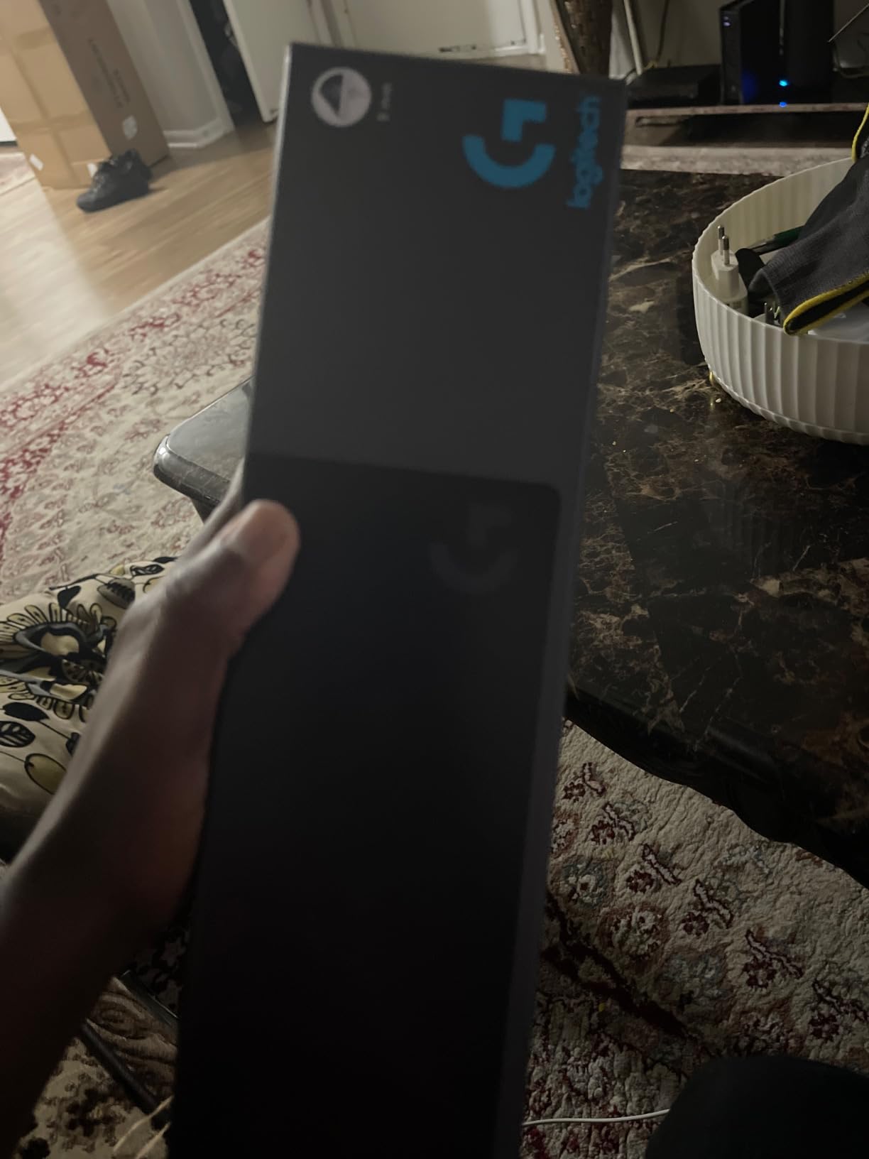 Logitech G740 Large Thick Gaming Mouse Pad, Optimized for Gaming Sensors, Moderate Surface Friction, Non-Slip Mouse Mat, Mac and PC Accessories, 460 x 600 x 5 mm - Customer Photo 4