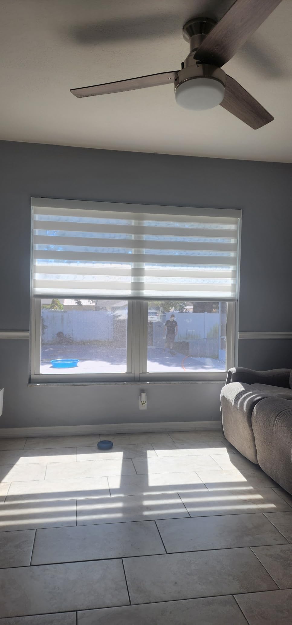 LazBlinds Cordless Cellular Shades, No Tools No Drill Blackout Honeycomb Shades Pleated Blinds for Windows, 30'' W x 48'' H, Silver White - Customer Photo 3