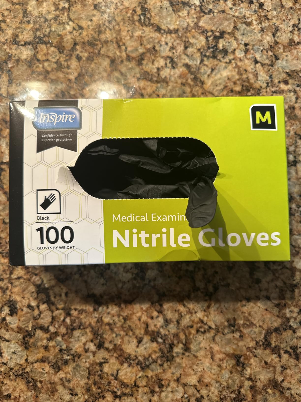 Inspire Black Nitrile Gloves | THE ORIGINAL Quality Black Gloves Disposable Latex Free | 4.5 Mil Thick - Customer Photo 2