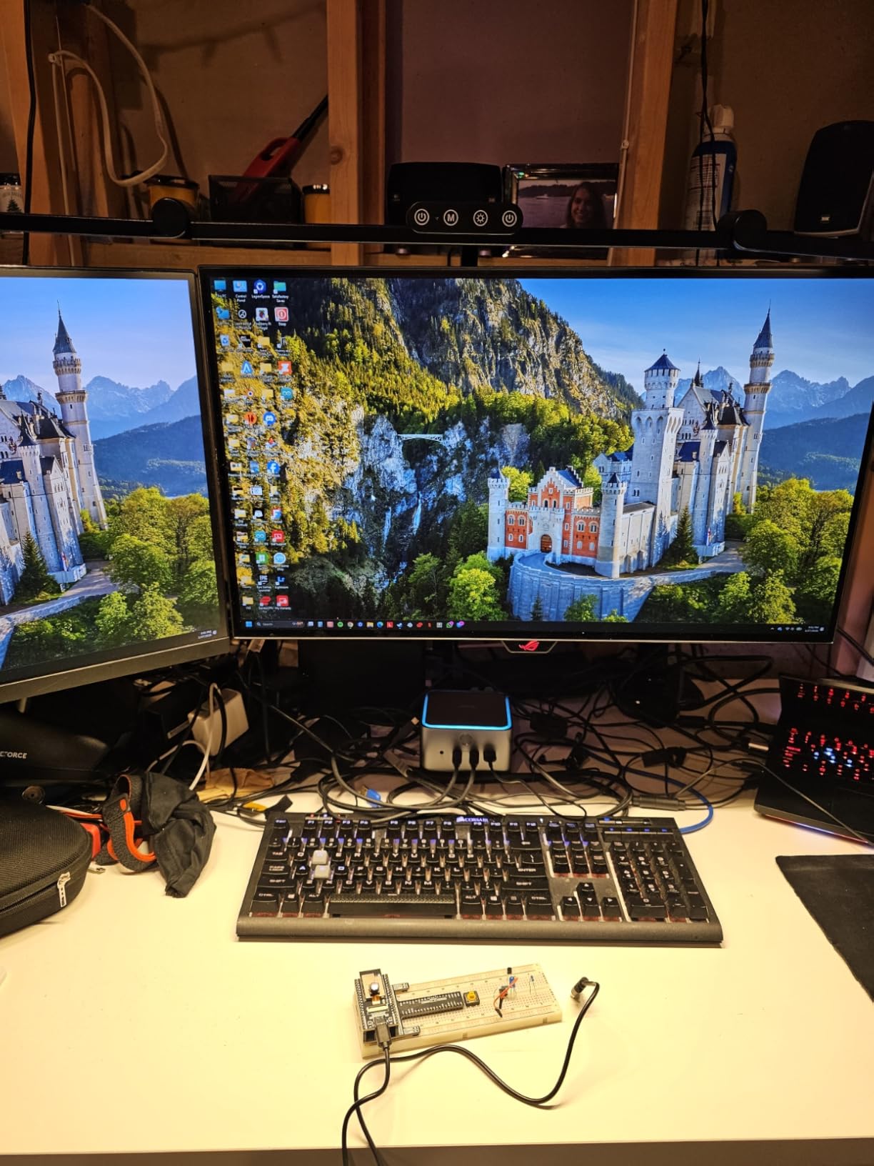 Micomlan Led Desk Lamp with Clamp, Architect Desk Lamp for Home Office with Atmosphere Lighting, 24W Ultra Bright Auto Dimming Computer Light Stepless Dimming and Tempering LED Table Light - Customer Photo 1