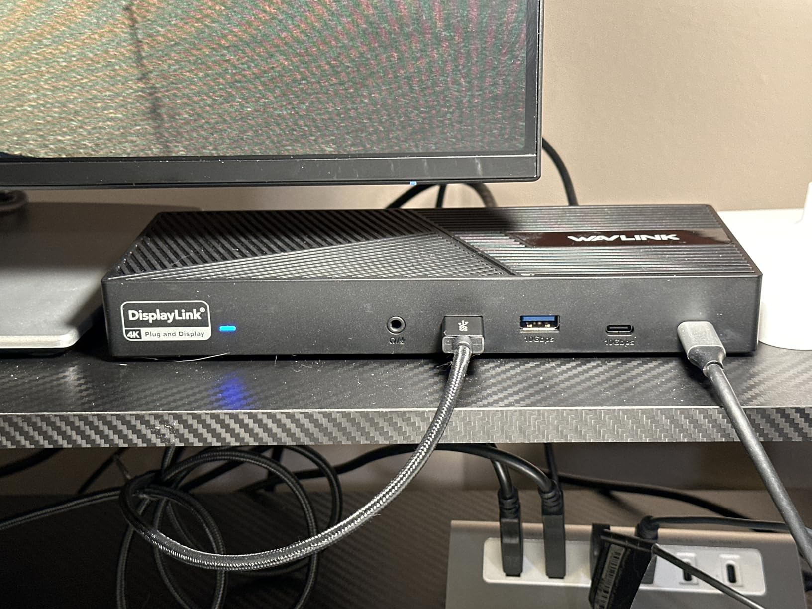WAVLINK DisplayLink Docking Station Triple Monitor 4K@60Hz for 3 Monitors, 100W Charging for Thunderbolt 4/3, USB C M1 M2 M3 M4 Mac/Windows/Chrome - 3 HDMI, 2 DP, 6 USB Ports, 160W Power, LAN, Audio Customer Review WAVLINK DisplayLink Docking Station Triple Monitor 4K@60Hz for 3 Monitors, 100W Charging for Thunderbolt 4/3, USB C M1 M2 M3 M4 Mac/Windows/Chrome - 3 HDMI, 2 DP, 6 USB Ports, 160W Power, LAN, Audio - Customer Photo 3