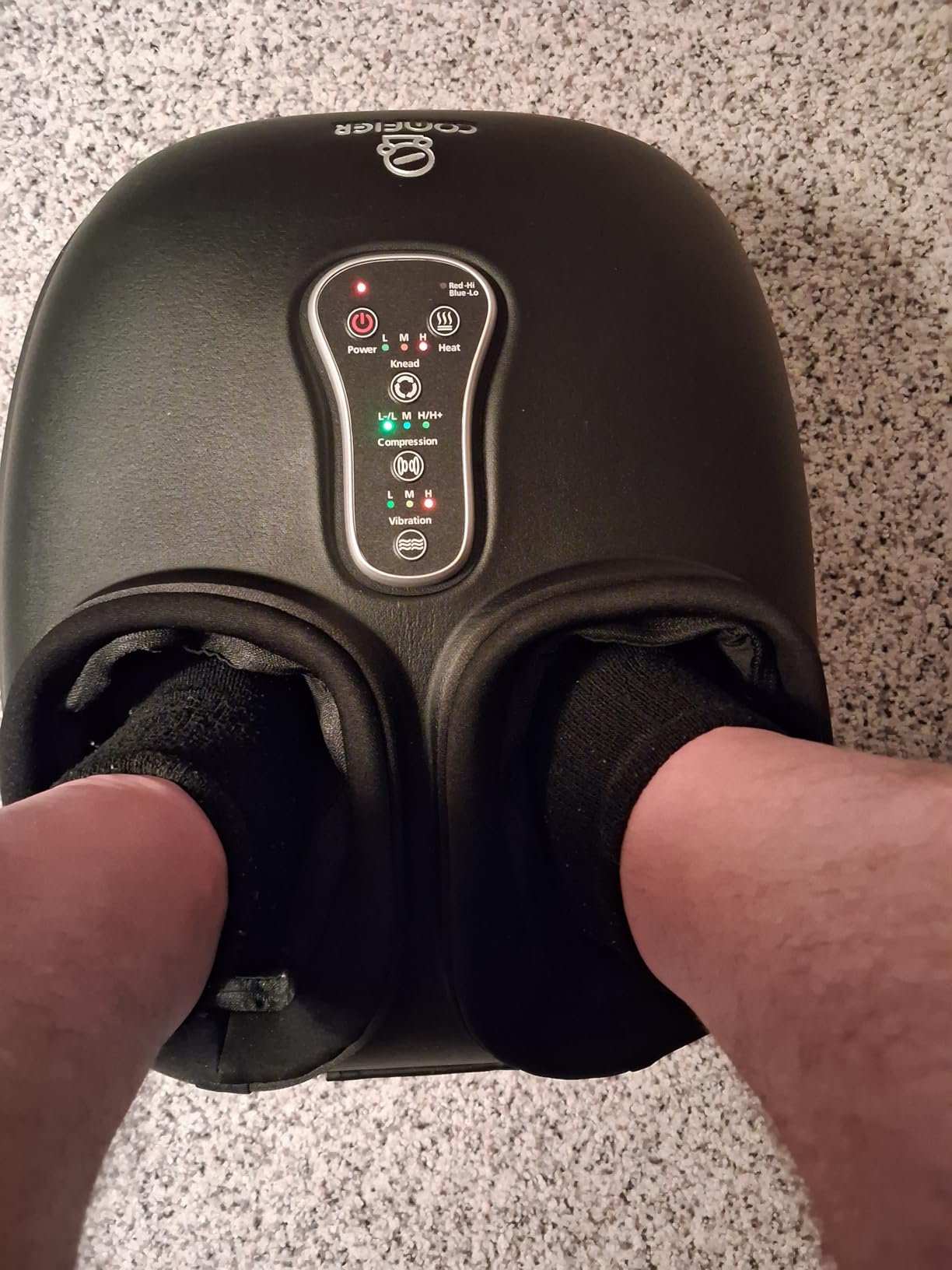 COMFIER Shiatsu Foot Massager with Heat[FSA Eligible HSA],2026 Upgraded Feet Massager Machine for Plantar Fasciitis,Neuropathy Pain with Vibration,Compression, 13In,Valentines Gifts for Women Men - Customer Photo 1