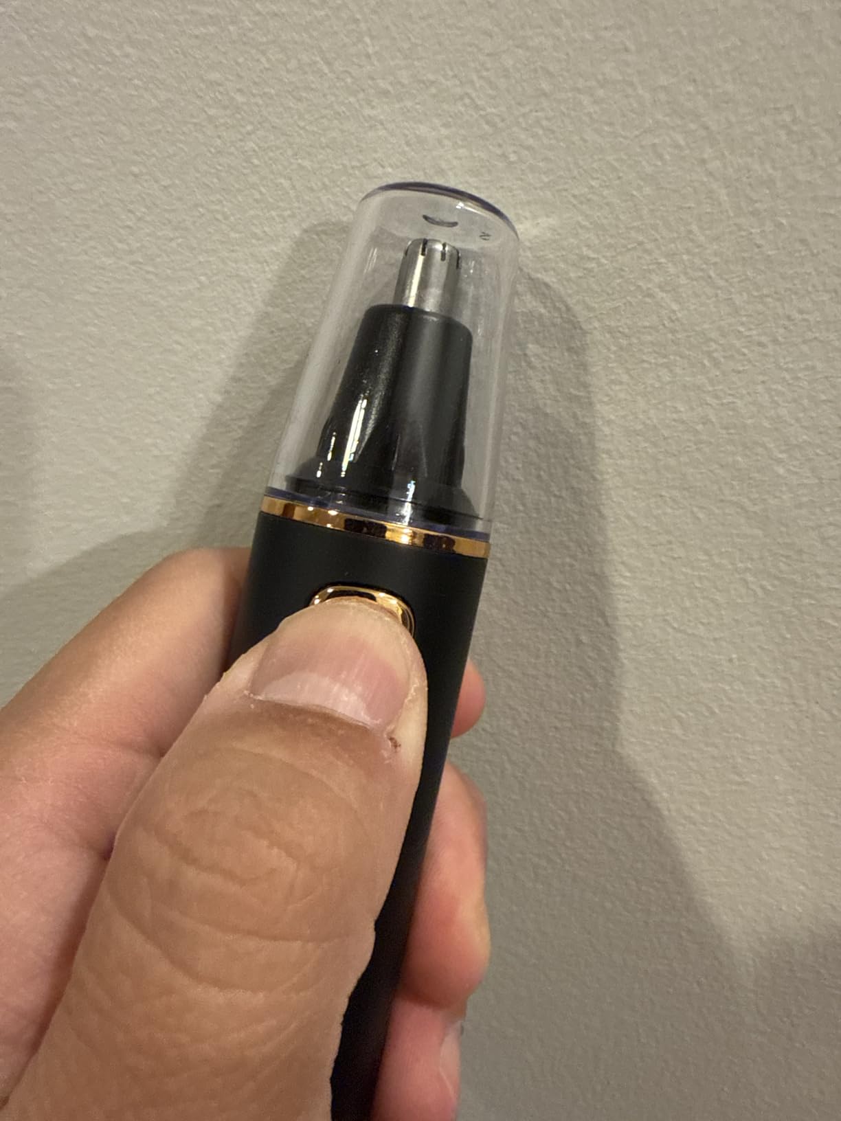 Nose Hair Trimmers for Men，Rechargeable Hair Trimmer 2 in 1 Painless Multifunctional Ear and Nose Hair Trimmer with IPX7 Waterproof Dual Edge Blades (Black) - Customer Photo 1