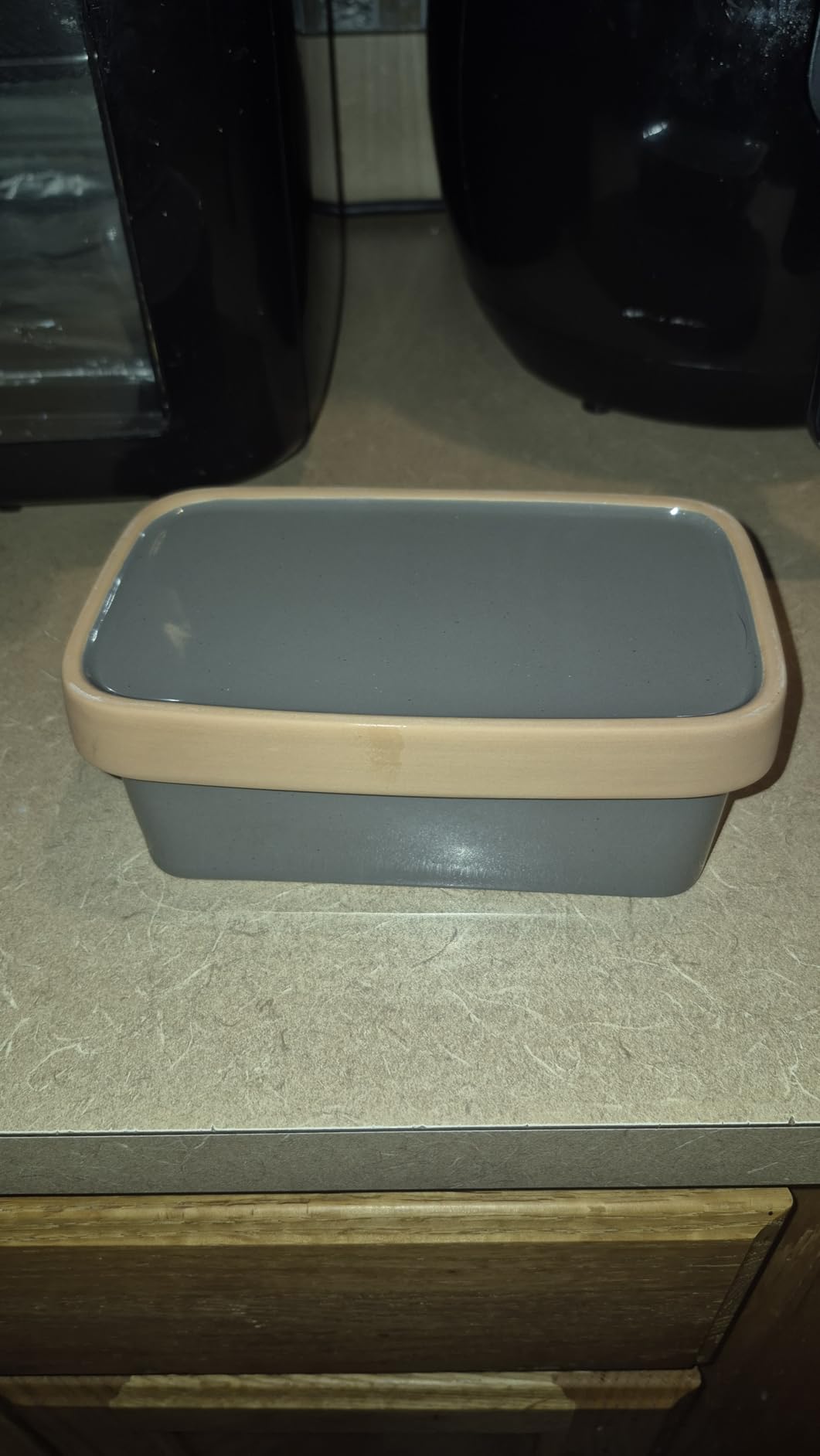Mora Ceramic Two-in-One Butter Dish with Lid, Covered Butter Crock Container to Leave on Countertop - Customer Photo 1