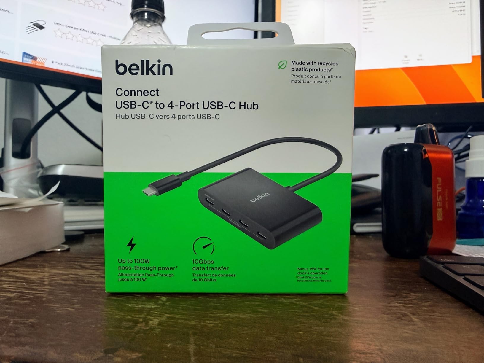 Belkin Connect 4-Port USB-C Hub - USB C Hub Multiport Adapter Dongle with 4 USB-C 3.2 Gen 2 Ports - High-Speed 10G Data Transfer for Laptop, MacBook, iPad, PC, and More - 100W PD customer photo 1