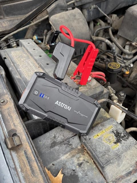 AstroAI S8 Car Battery Jump Starter, Car Jumper Starter Battery Pack for Up to 6.0L Gas & 3.0L Diesel Engines, 12V Portable Jump Box with 3 Modes Flashlight and Jumper Cable (Orange) - Customer Photo 1