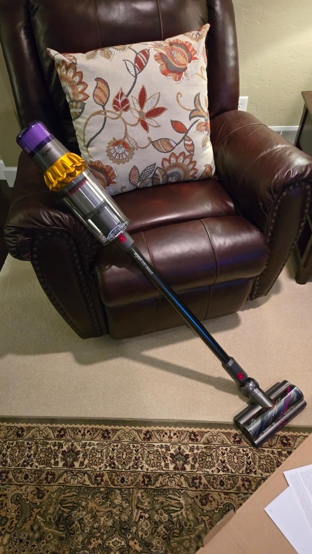 Dyson V15 Detect Cordless Vacuum Cleaner, Yellow/Nickel Customer Review Dyson V15 Detect Cordless Vacuum Cleaner, Yellow/Nickel - Customer Photo 1